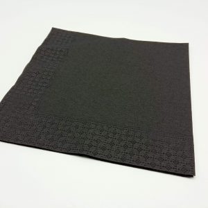 Servetele negre point to point pliabile in 4 33x33 cm, 2 straturi (2)